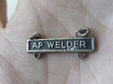 Silver WW2 Army Air Force AP Welder Technician Bar WWII Medal pin US lot Corps picture