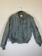 US Military Pilot CWU-45/P Flight Jacket Flyer's Cold Weather LARGE USN Green picture