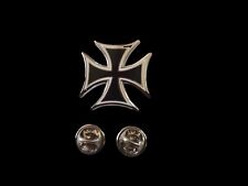 IRON CROSS HAT PIN LAPEL DOUBLE POST PIN picture