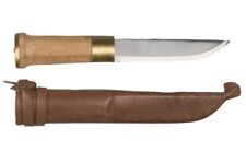 Finnish Army Puukko Reproduction Knife w/ Leather Sheath Finland Military Style picture