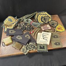 Vintage US Military Lot Army Pins Patches Etc Utah National Guard PRIORITY MAIL picture