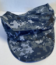 US Navy Cap 7.5 Blue Digital Camo Military Work Utility picture