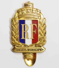 Rare France Conseil Municipal Badge in Original Box
