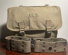 Original WWII US Musette Bag and Pistol Belt picture