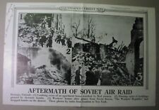 1939 poster: RUSSIAN AIR RAID on FINLAND results of Helsinki bombings picture