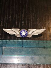 WWII US Army WASP 2.25 Inch Sterling Pin Back Wing L@@K Mkd Women's Air Force picture