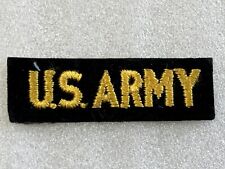 US ARMY TAB PATCH BLACK GOLD SOLDIER VETERAN SMALL picture