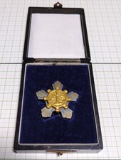 WWII Imperial Japan Seaman Labor Merit Badge Sterling Silver 31.5g w/ Case