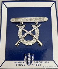 Central/South American Expert Marksmanship Badge on original N.S. Meyer Card