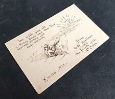 WW1 British Card Sent to IV Corps in Belgium by Lady Rawlinson - Christmas 1914 picture