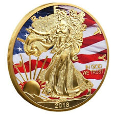 U.S.A Coin Statue Of Liberty Painted Gift Challenge Coins Souvenir Gold Plated picture