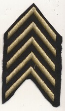 US Navy USN gold wire on black wool WWI service stripes and wound chevrons rare