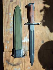 Bayonet Black Blade With Button Release Made In China US Scabbard  picture
