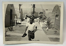Vtg Found Photo Vietnam War Handsome Black Soldier Boys Goofing Off at Barracks picture