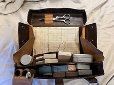 Swiss Army  Leather Bag Folding Vintage Medic  1960’s W/ Original Contents picture