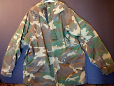 US Army Field Jacket Military Coat Camo Size Large Lined Hood Pockets Vintage  picture