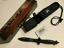 U.S. Army Double Edged Knife with Bone Crusher Pommel High Carbon Steel W/Sheath picture