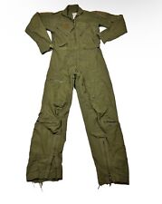 Vintage Military Flight Suit Coveralls Flyers Fighter Sage Green USA Men’s 38X30 picture