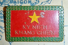 RESISTANCE - Rare Viet Cong Badge - Vietnam War - KY NIEM - KHANG CHIEN - D.178