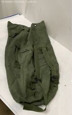 US Army Military Rucksack Duffel Duffle Bag Backpack Canvas Green Army picture