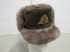 Vintage Lithuanian Armed Forces Winter Hat Cap w/ Badge Approx (US) Size 6 3/4