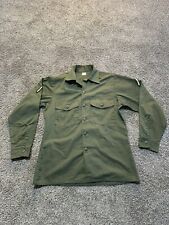 Vintage US Army OG507 Men’s Green Utility Field Shirt Size Large *Flaw* 8751 picture
