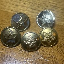 Lot of 5 USSR Russian Uniform BUTTON Hammer & Sickle Soviet Union Military picture