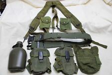 US Military Alice Field Gear Web Belt Suspenders Ammo Pouches Canteen LARGE Set picture