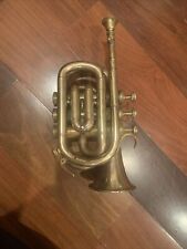 VINTAGE BESSONS & CO LONDON BRASS W.C.2 H.75983 (pocket trumpet) picture