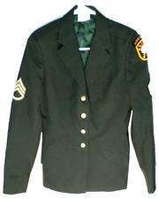 US MILITARY AIRBORNE CLASS A WOMENS DRESS JACKET AG-489 GREEN SZ 10WT USED picture