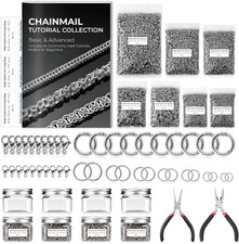 12500+ Pcs Chainmail Kit Stainless Steel Chainmail Jump Rings Bulk Chainmail