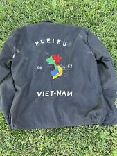 Very Rare 1966-1967 Hand Stitched Vietnam War Souviner Jacket Pleuku Vietnam picture