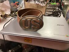 US Civil War Buckle and leather Belt picture
