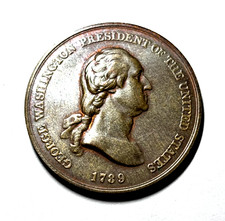USA George Washington 1789 Peace and Friendship Bronze Medal Commemorative