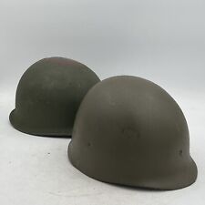 Original WW2 US M1 Helmet With Liner Military Green GI Clean Webbing picture