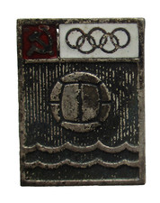 Soviet Union Vintage Metal Badge Olympic Games 1972 Water Polo Enamelled
