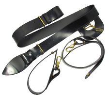Sword Belt Black PVC Without Buckle Long & Short Sling Gold Fittings R1818 picture