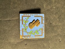 Italian Fascist GIL Physical Education Blue Enamel Badge Anno XXI