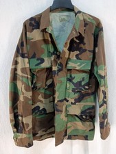 Vintage 1997 US Military Woodland Camo BDU Jacket Coat Large Regular 90s USGI