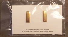 Pair of 2nd LT Second Lieutenant Rank Insignia Gold bars USA "Mini" NOS ARMY VTG