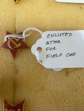 Vintage USSR Soviet Red Star Enlisted Field Cap Badge Hammer Sickle Insignia