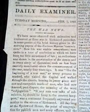 CONFEDERATE President Jefferson Davis Letter 1863 RICHMOND Civil War Newspaper picture