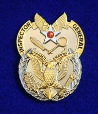 US AIR FORCE INSPECTOR GENERAL STAFF BADGE; REGULATION FULL SIZE
