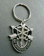 Army Special Forces Cutout Tag Keyring Keychain Key Ring Chain 1.75 x 2.5 inches picture