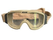 USGI ESS EYEWEAR PROTECTION GOGGLES CLEAR TAN WIND DUST MILITARY BALLISTIC picture