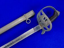 German Germany Antique WW1 Jager Regiment Engraved Officer's Sword w/ Scabbard picture