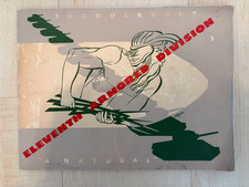 WWII 11TH ARMORED DIVISION THUNDERBOLT 1944 PICTORIAL REVIEW DISNEY ART MILITARY