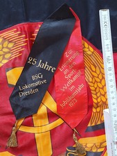 NVA German Democratic Republic 25 years BSG locomotive Dresden honorary banne...
