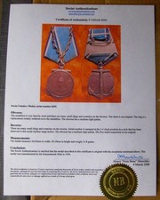 Soviet Russian USHAKOV medal with certificate of Authenticity.