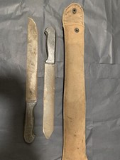 ww2 trench art knives with soldiers name engraved in the one. great find 